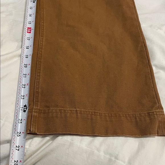 FRYE | Nadia | High-Rise | Wide-Leg |Cropped |Canvas Pants | Nutmeg | Size 27 - Picture 15 of 16